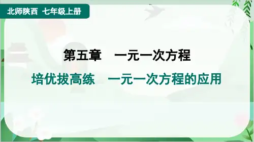 2024年北师大版七年级上册数学复习培优拔高练 一元一次方程的应用