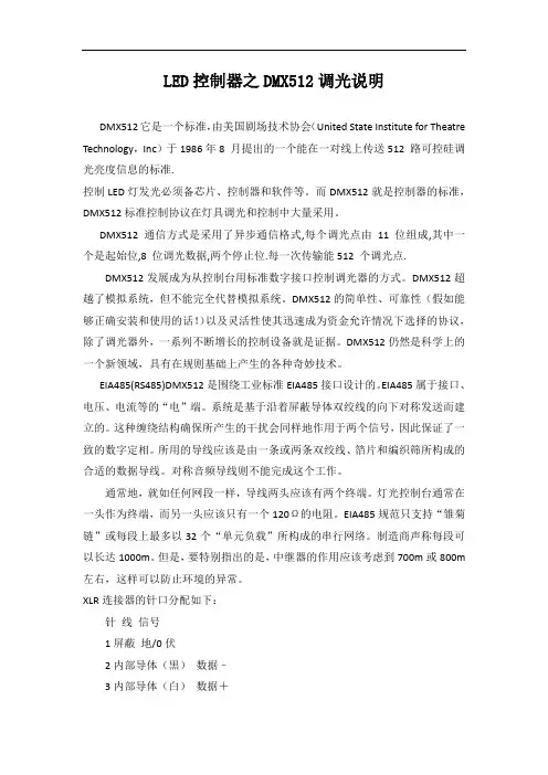 LED控制器之DMX512调光说明