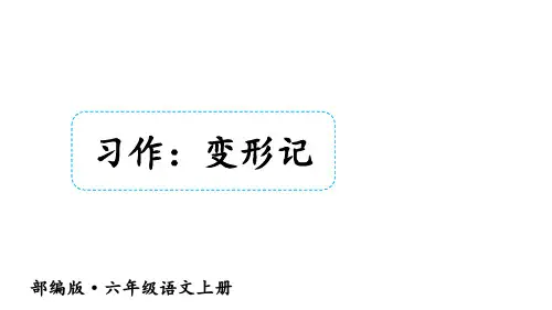 六年级上册第一单元习作：变形记 课件(共25张PPT)