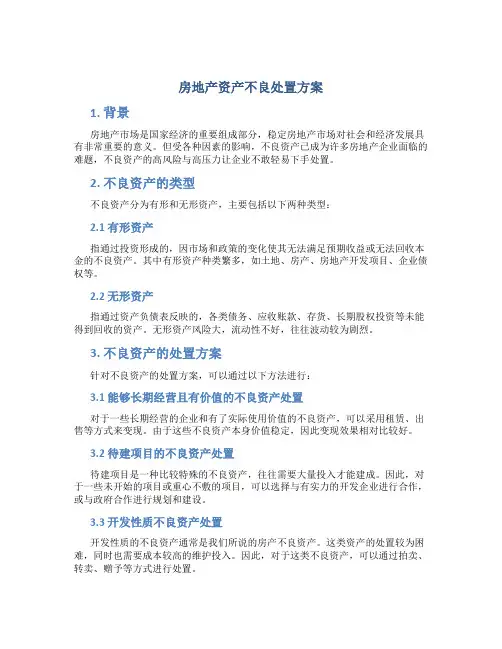 房地产资产不良处置方案