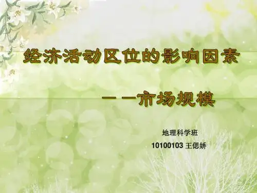 经济活动区位的影响因素