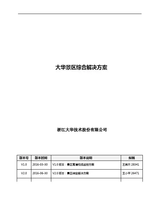 大华景区综合解决方案