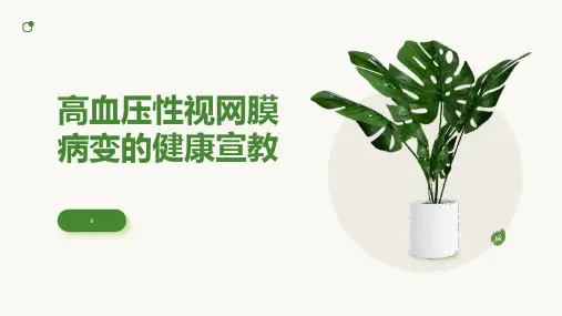 高血压性视网膜病变的健康宣教