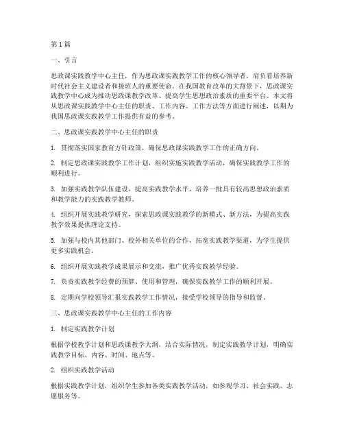 思政课实践教学中心主任(3篇)