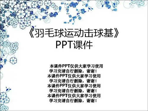 《羽毛球运动击球基》PPT课件