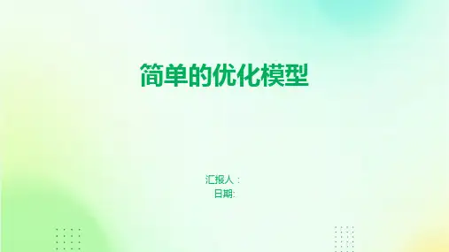 简单的优化模型