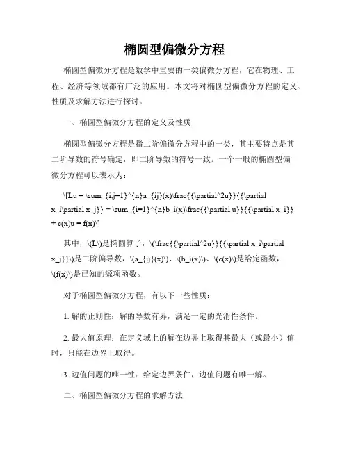 椭圆型偏微分方程