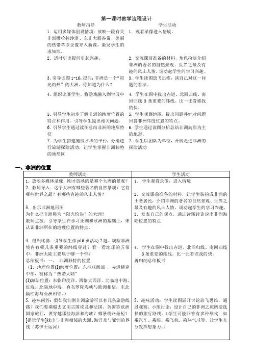 湘教版地理第六章第二节非洲