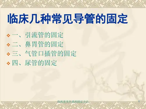 临床常见管道的固定方法培训课件