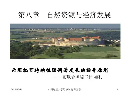 发展经济学第8章 自然资源和经济发展