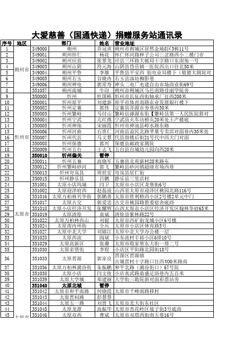 国通快递捐赠点
