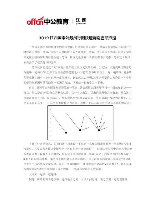 2019江西国家公务员行测快速判别图形推理