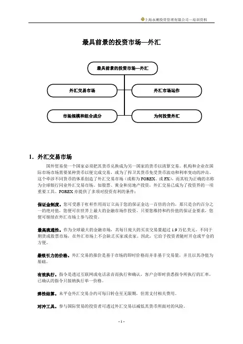 最具前景的投资市场--外汇