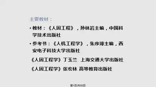 人机工程学  概述PPT课件