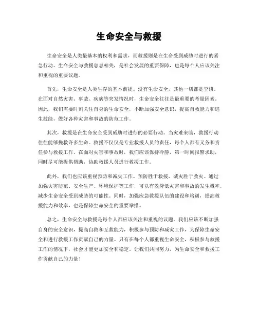 生命安全与救援