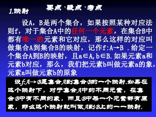 216-映 射 与 函数 基础练习例题分析巩固 练习