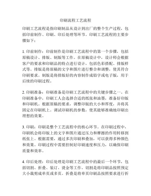 印刷流程工艺流程