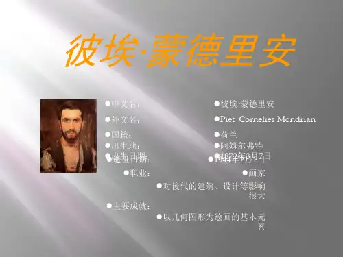 彼埃·蒙德里安概要