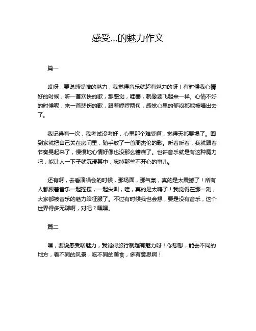 感受…的魅力作文