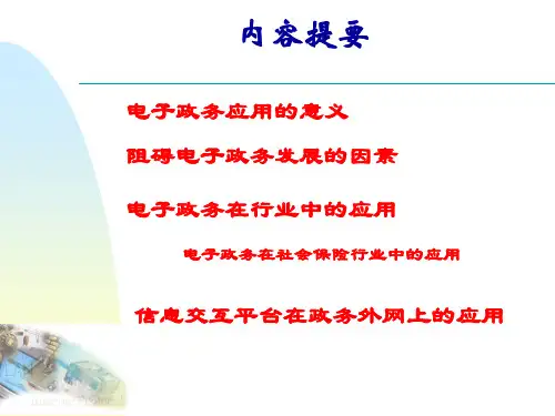 电子政务在行业中的应用PPT36页
