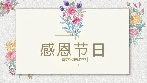 西方文化感恩节PPT