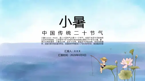二十四传统节气之小暑PPT模板