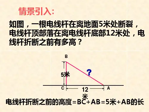 直角三角形三边的关系公开课