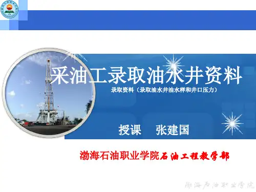 录取资料(录取油水井油水样和井口压力)