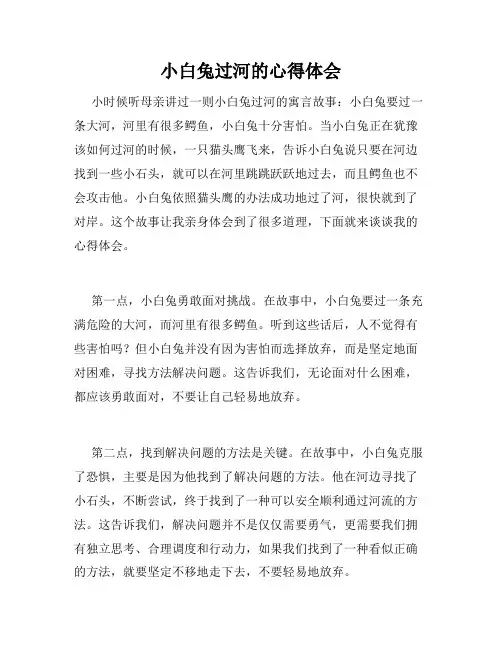 小白兔过河的心得体会