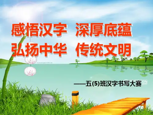 五年级汉字大赛