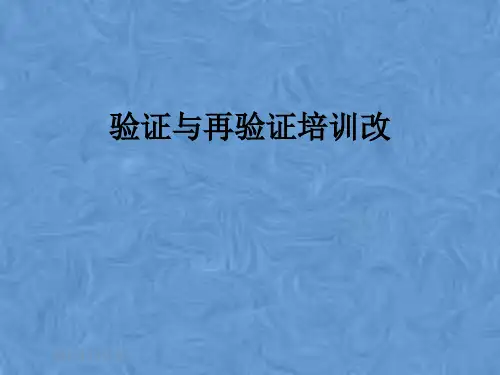 验证与再验证培训改