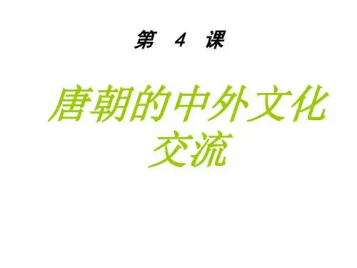 人教版历史七年级下册(2016) 课件 第4课 唐朝的中外文化交流 (共22张PPT)