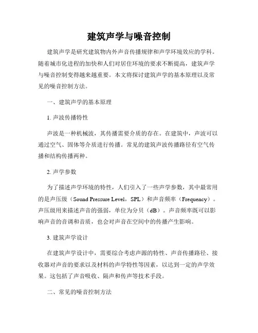 建筑声学与噪音控制