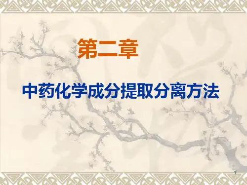 中药化学成分提取分离方法
