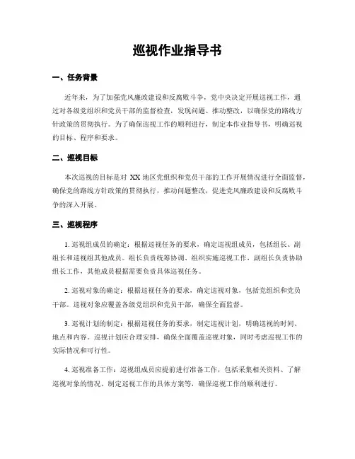 巡视作业指导书