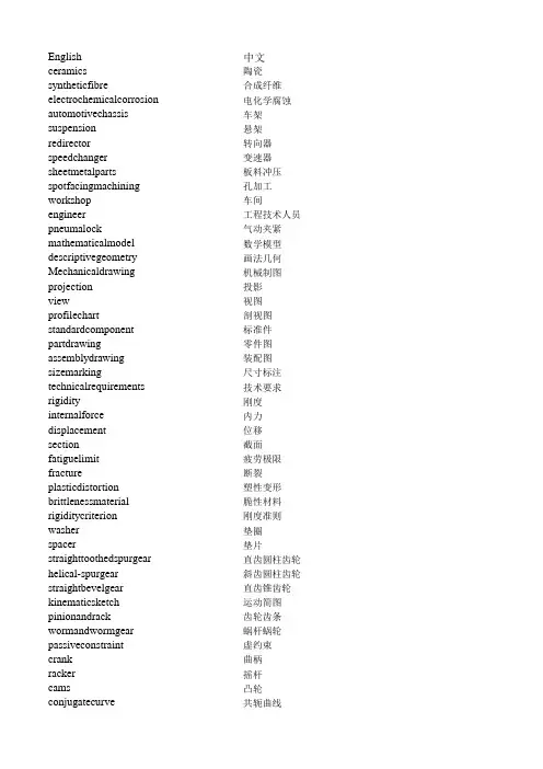 SDL Trados Studio 机械类专业词库(英译汉)