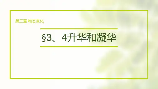 升华与凝华课件人教版八年级上册物理