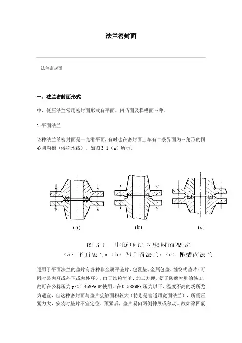 法兰密封面