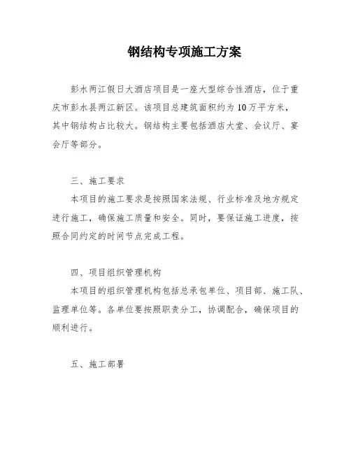 钢结构专项施工方案