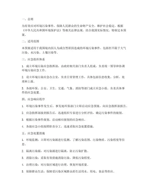 环境污染应急预案_百度