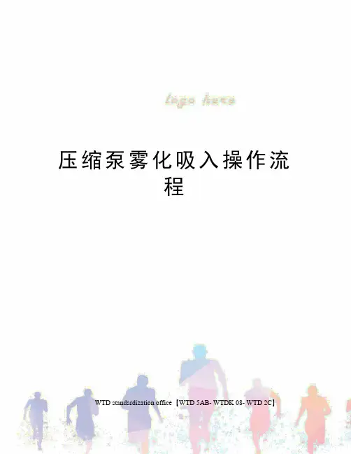 压缩泵雾化吸入操作流程
