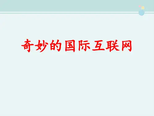精选 《奇妙的国际互联网》完整教学课件PPT
