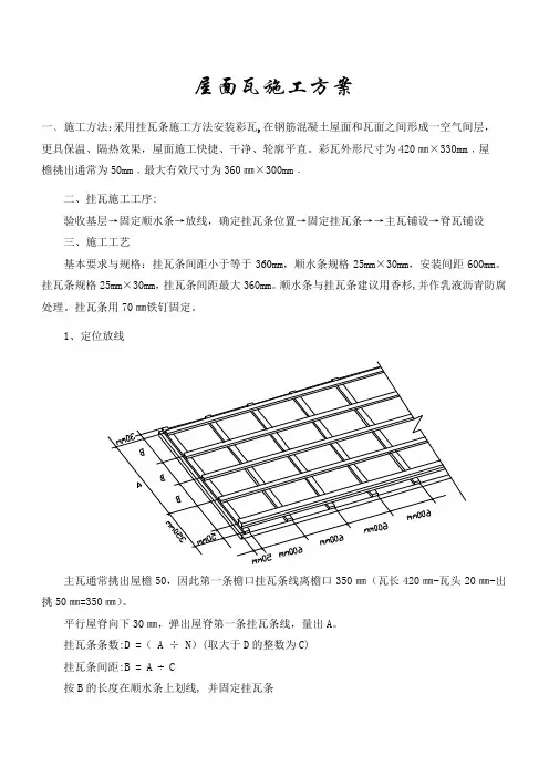 屋面瓦施工方案