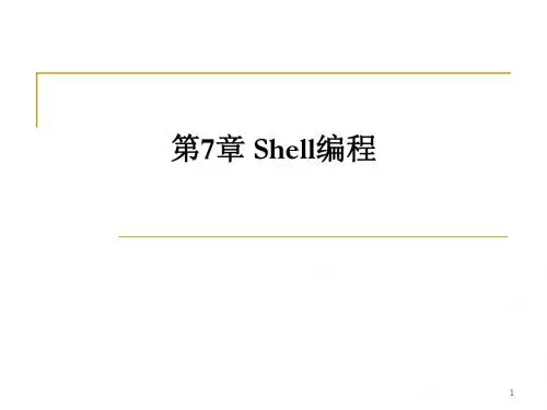 ch7 Shell编程