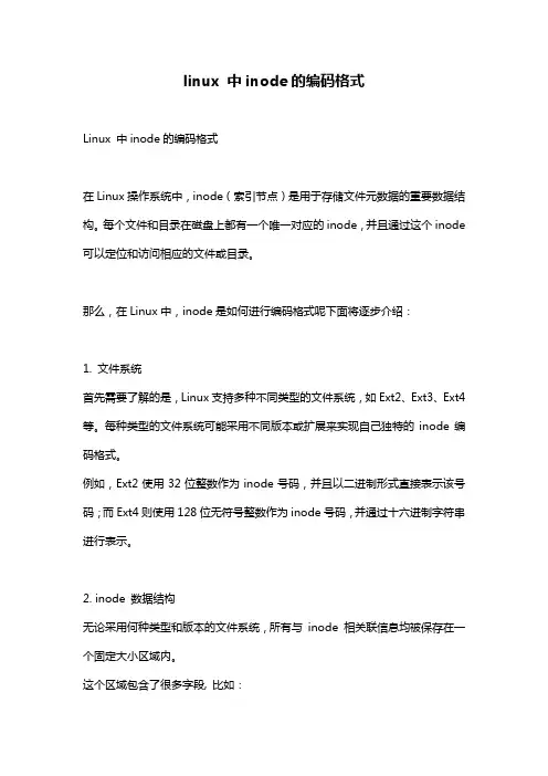linux_中inode的编码格式