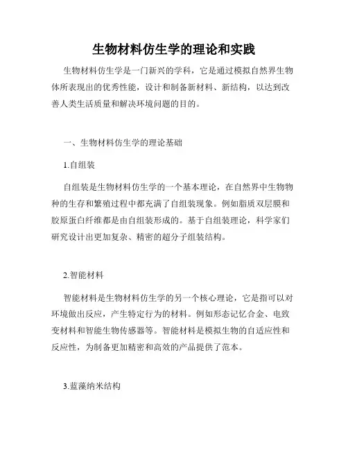 生物材料仿生学的理论和实践