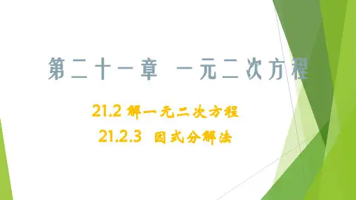 课件05因式分解法-2023-2024学年九年级数学核心知识点与常见题型通关讲解练(人教版)