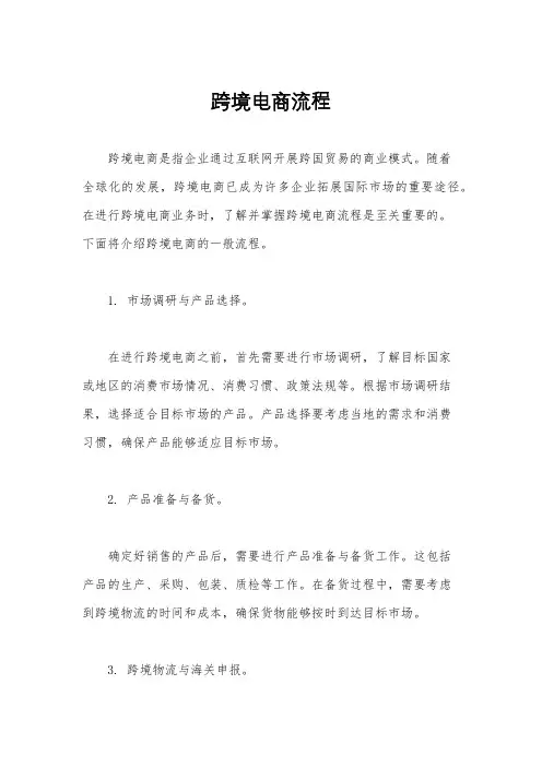 跨境电商流程