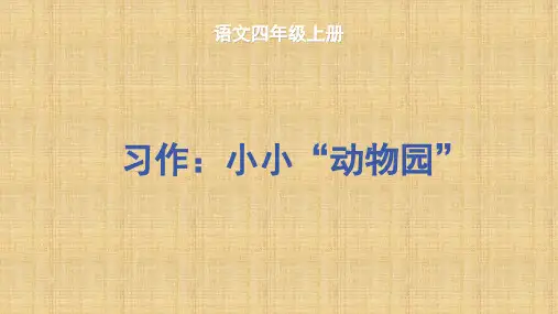 习作：小小“动物园”PPT课件