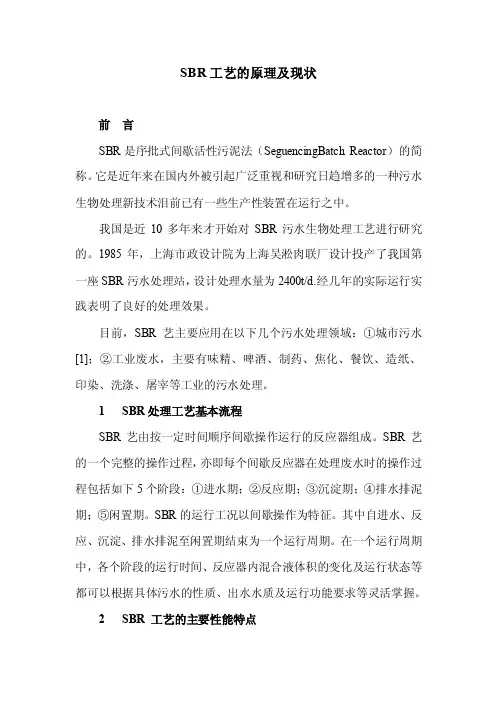 SBR工艺的原理及现状